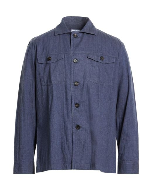 Giampaolo Blue Shirt Cotton for men