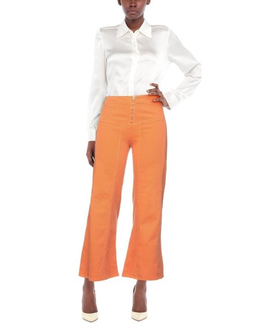 Alberta Ferretti Orange Pants