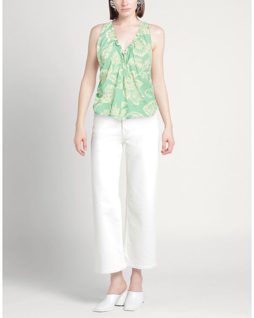 19.70 Nineteen Seventy Green Light Top Viscose