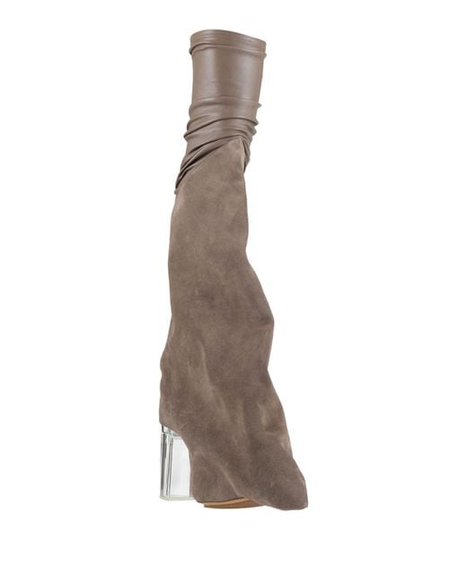 Rick Owens Brown Boot Leather