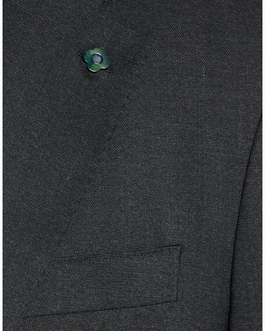 Lardini Blue Suit Polyester, Wool, Elastane for men