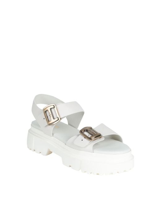 Hogan White Sandals