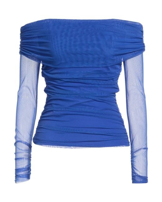 La Petite Robe Di Chiara Boni Blue Top Polyamide, Elastane