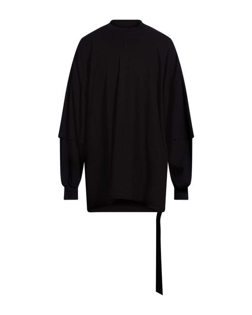 Rick Owens Black Sweatshirt Cotton for men