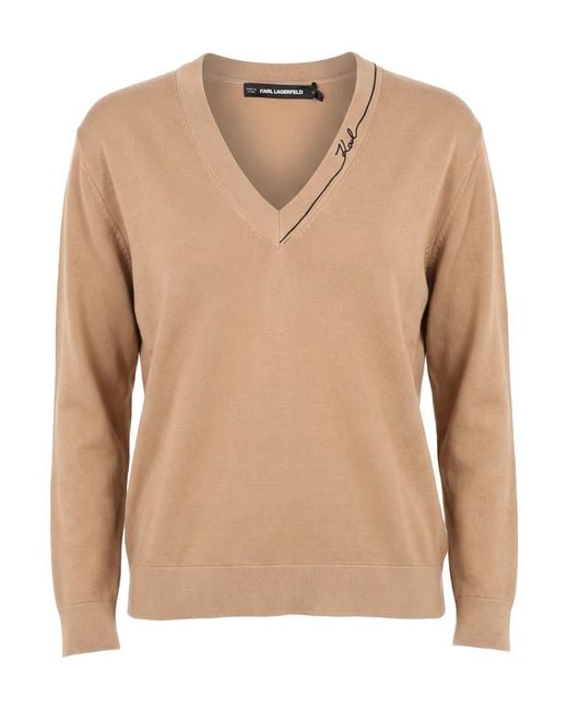 Pullover Karl Lagerfeld de color Natural