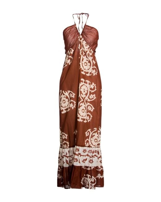 Rebel Queen Brown Maxi Dress Cotton