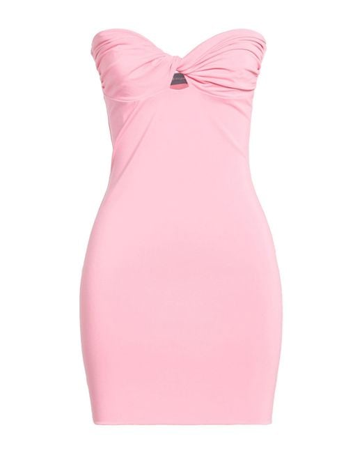 ANDAMANE Pink Mini Dress Viscose, Elastane