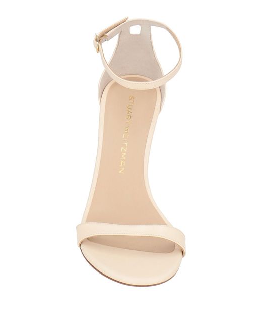 Stuart Weitzman Natural Ivory Sandals Leather