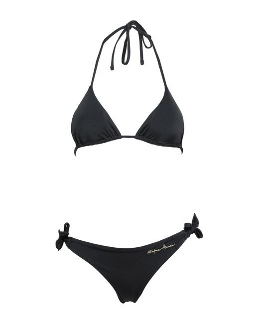 Emporio Armani Synthetic Bikini in Black | Lyst