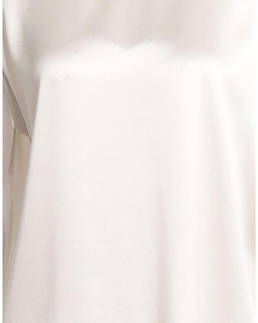 Brunello Cucinelli White Top Silk, Elastane, Brass