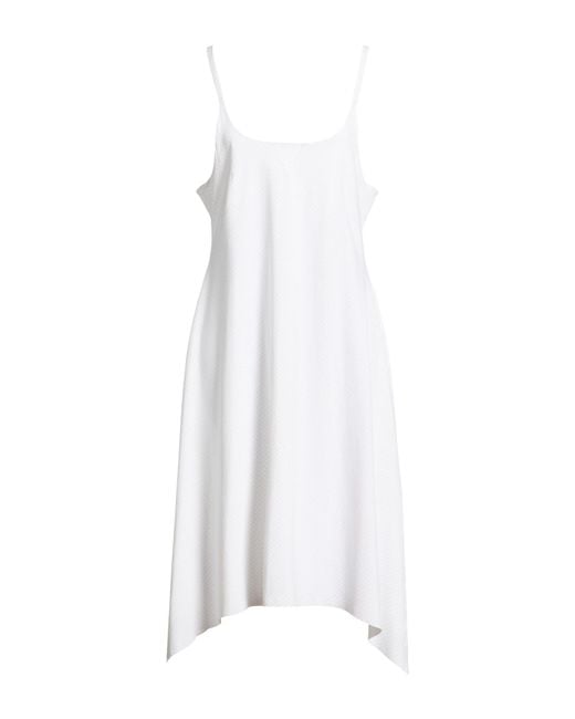 Rrd White Midi Dress Polyamide, Elastane
