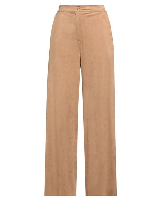 Motel Natural Pants Polyester, Elastane