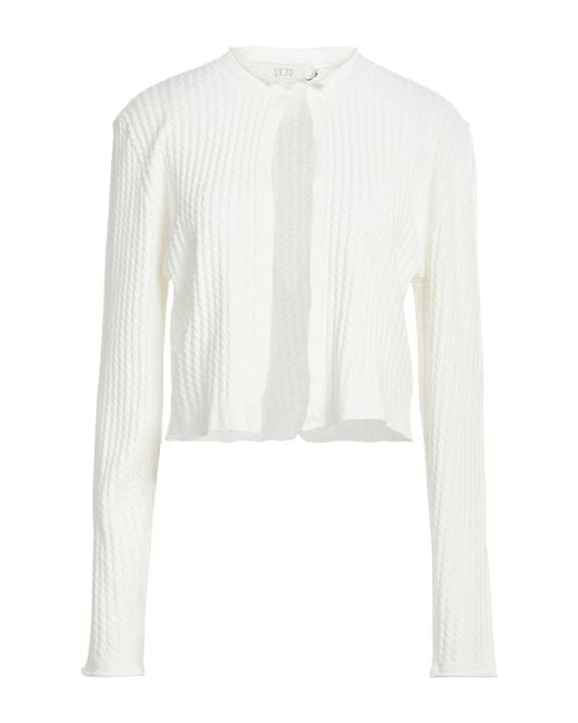 19.70 Nineteen Seventy White Cardigan