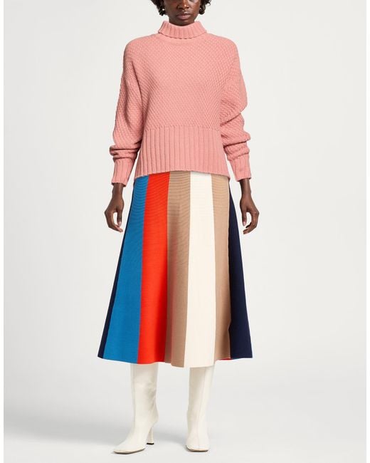 Bruno Manetti Pink Antique Rose Turtleneck Virgin Wool, Cashmere
