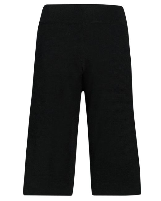 Anna Molinari Black Shorts & Bermuda Shorts Merino Wool