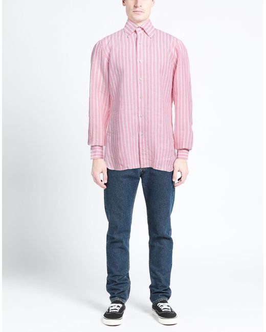 Isaia Pink Shirt for men