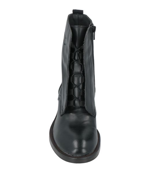 Moma Black Ankle Boots Leather