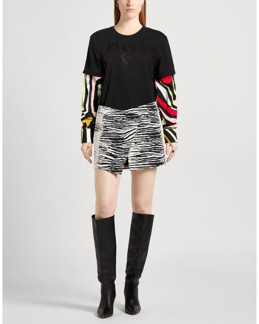Emilio Pucci Black T-Shirt Cotton