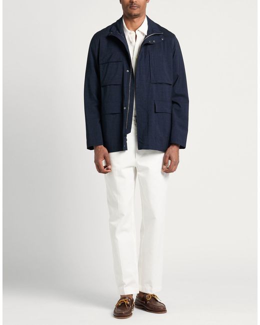 Paul Smith Blue Jacket Wool, Linen, Elastane for men