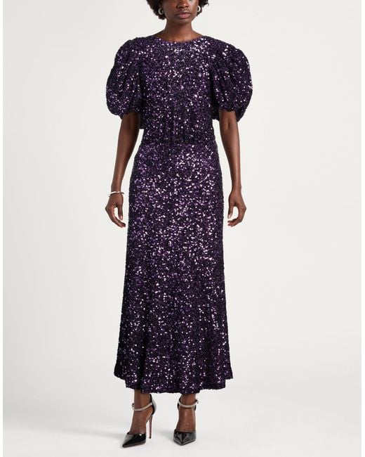 ROTATE BIRGER CHRISTENSEN Purple Midi-Kleid