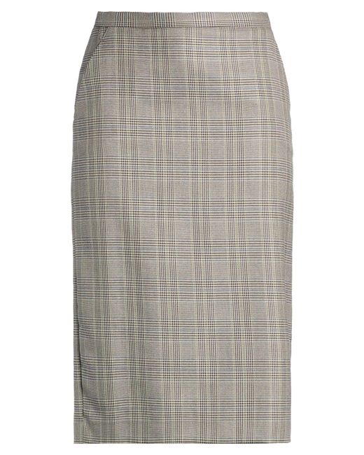 Compagnia Italiana Gray Midi Skirt Polyester, Viscose, Elastane