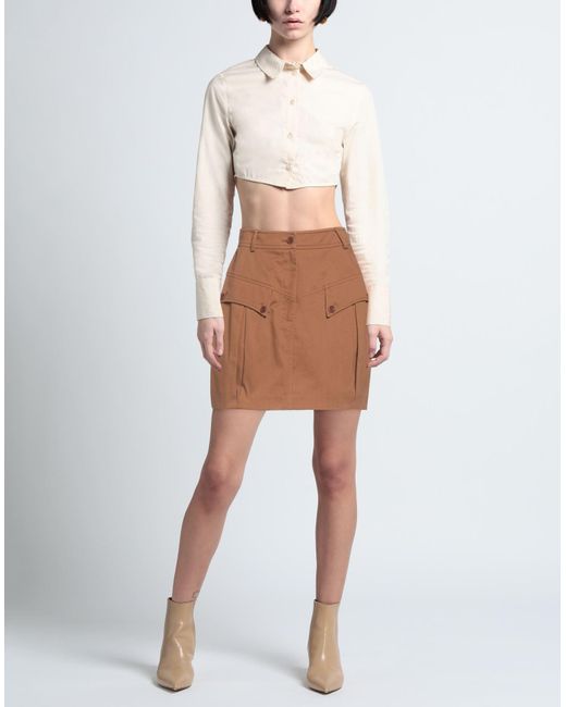Alberta Ferretti Brown Mini Skirt