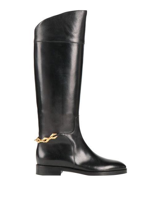 Jimmy Choo Black Nell Knee Boot Flat