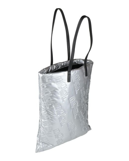 By Far White Handbag Polyester, Nylon, Cow Leather, Polyurethane