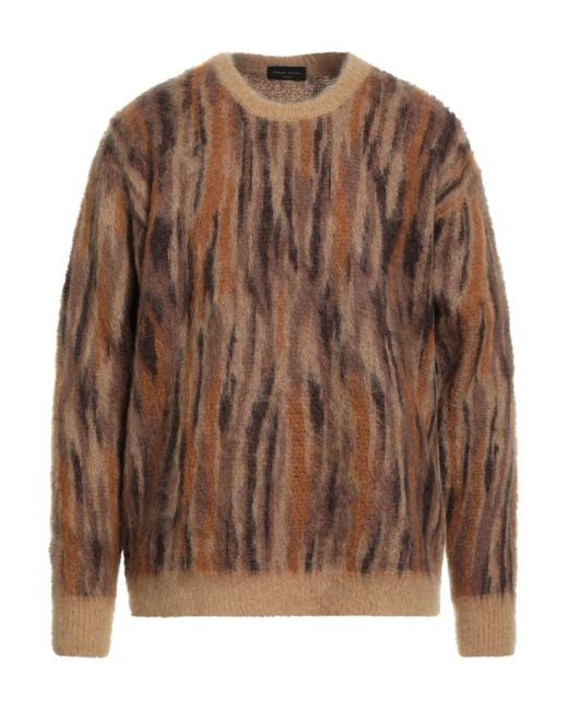 Roberto Collina Brown Sweater Superkid Mohair, Nylon, Wool for men