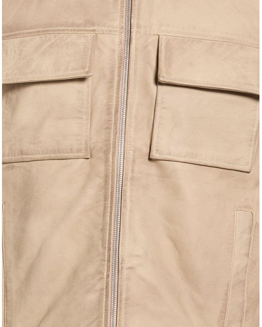 Bolongaro Trevor Natural Sand Jacket Sheepskin for men