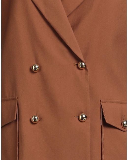 Liu Jo Brown Blazer Viscose, Polyester