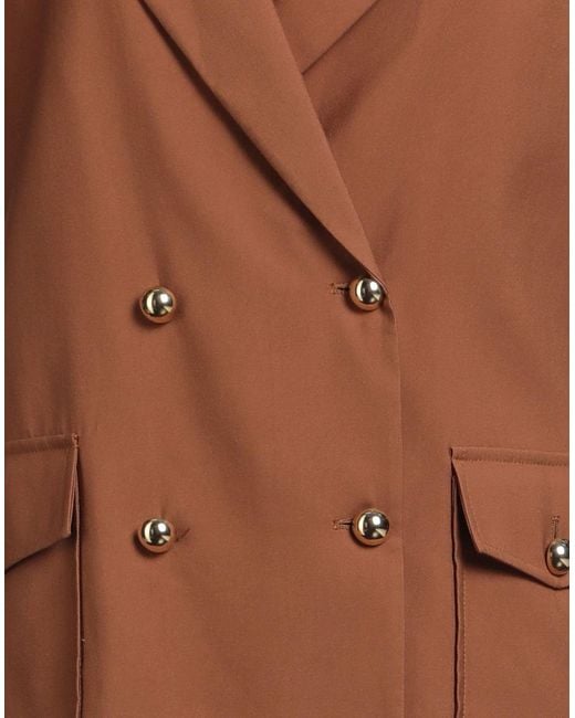 Liu Jo Brown Blazer Viscose, Polyester