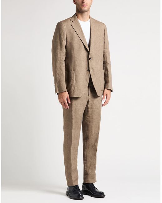 IDEA ITALIAN DESIGN ELEMENTS OF APPAREL Natural Camel Suit Linen for men