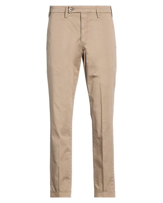 Michael Coal Natural Pants Cotton, Elastane for men