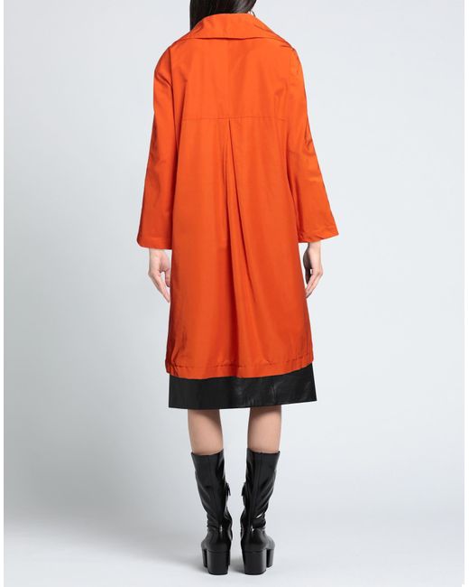 ODEEH Orange Overcoat & Trench Coat