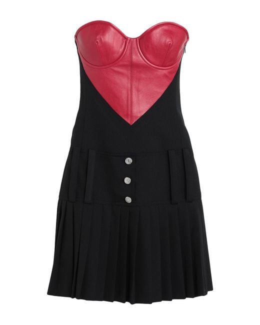 Moschino Purple Mini Dress Polyester, Virgin Wool, Elastane, Sheepskin