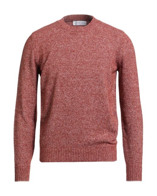 Pullover di Brunello Cucinelli in Red da Uomo