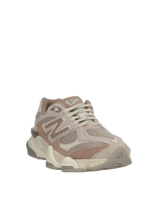 New Balance Gray Sneakers Leather, Textile Fibers for men