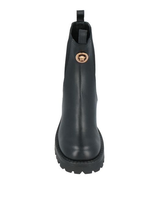 Versace Black Ankle Boots Leather