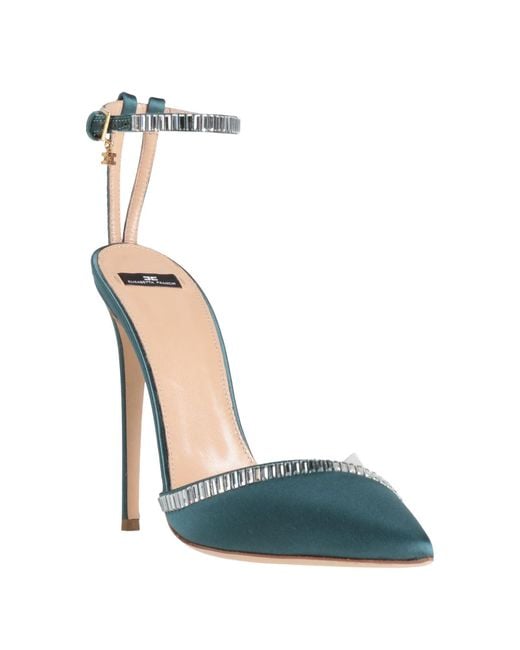 Elisabetta Franchi Blue Deep Pumps Textile Fibers
