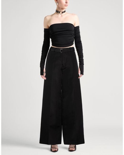 Sacai Black Pants Silk, Cotton