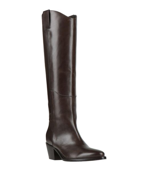 P.A.R.O.S.H. Brown Dark Boot Calfskin