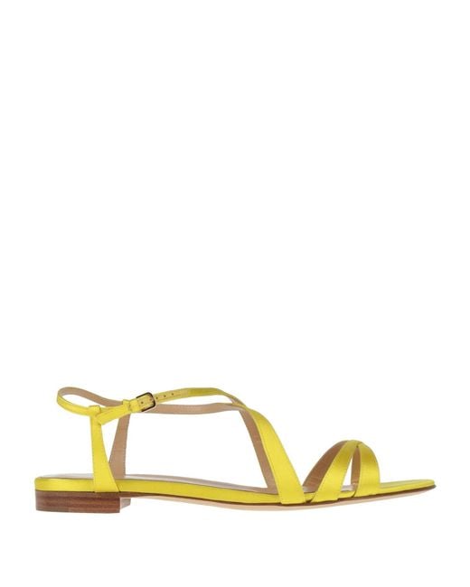 Sergio Rossi Yellow Sandals Textile Fibers