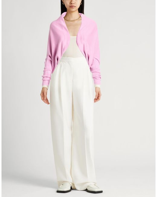 Agnona Pink Antique Rose Cardigan Cotton, Cashmere