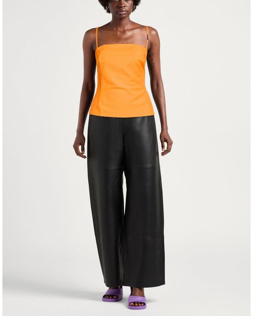 Versace Jeans Couture Orange Top Viscose, Polyamide, Elastane