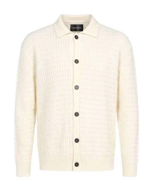 Tagliatore Natural Cardigan Virgin Wool for men