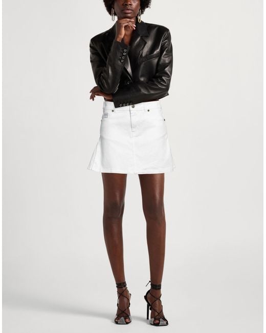 Versace Jeans Couture White Denim Skirt