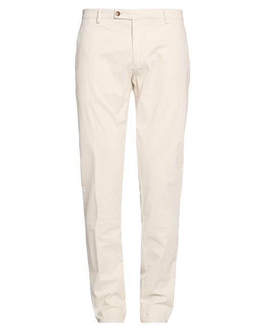 Berwich Natural Cream Pants Cotton, Elastane for men