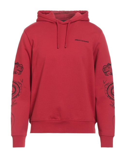 ARMANI EXCHANGE Red Sweatshirt Cotton for men