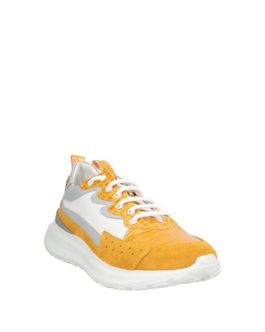 Giovanni Conti Yellow Mustard Sneakers Leather for men